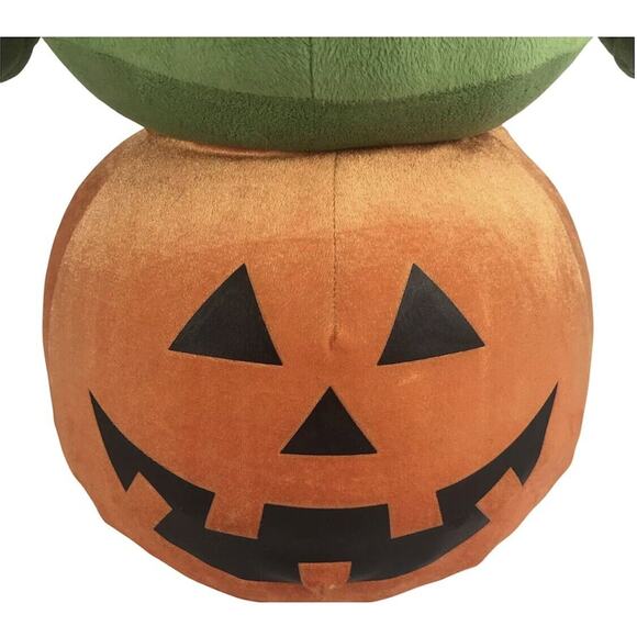 Halloween Ghostbusters Slimer On Pumpkin Plush 2016 Gemmy 24” Tall Greeter - Picture 4 of 8